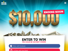 'prizegrab.com' screenshot
