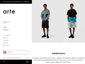 'arte-antwerp.com' screenshot