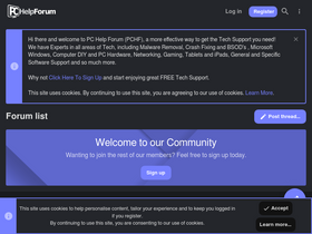 'pchelpforum.net' screenshot
