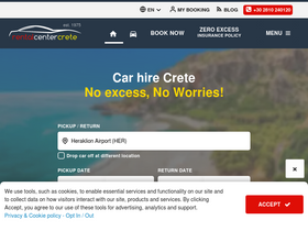 'rental-center-crete.com' screenshot
