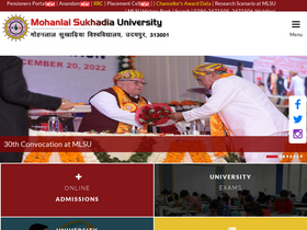 'mlsu.ac.in' screenshot