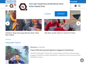 'waspada.id' screenshot