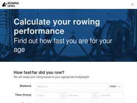 'rowinglevel.com' screenshot