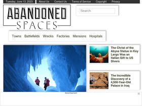 'abandonedspaces.com' screenshot
