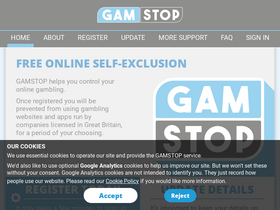'gamstop.co.uk' screenshot