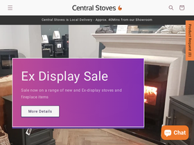 Central Stoves homepage screenshot