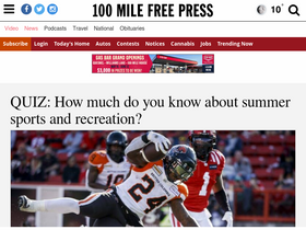 '100milefreepress.net' screenshot