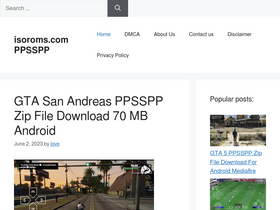 'isoroms.com' screenshot