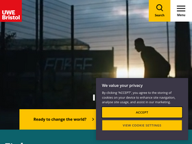 'uwe.ac.uk' screenshot