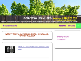 'naturalminevita.sk' screenshot