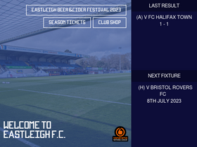 'eastleighfc.com' screenshot