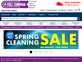 'fullcompass.com' screenshot