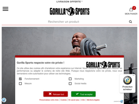 'gorillasports.fr' screenshot