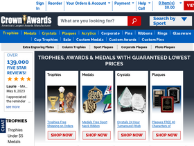 'crownawards.com' screenshot