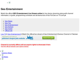 Geo entertainment live online streaming
