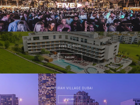 'fivehotelsandresorts.com' screenshot