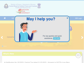 'cbic-gst.gov.in' screenshot