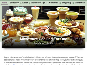 'microwavecookingforone.com' screenshot