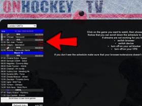 'onhockey.tv' screenshot