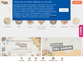 'recetasnestle.com.ar' screenshot