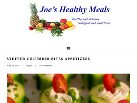 'joeshealthymeals.com' screenshot