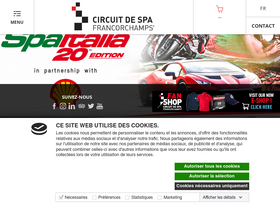 'spa-francorchamps.be' screenshot