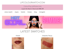 'lipcolourmatch.com' screenshot