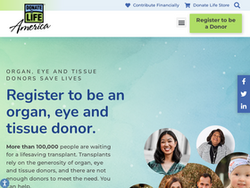 'donatelife.net' screenshot