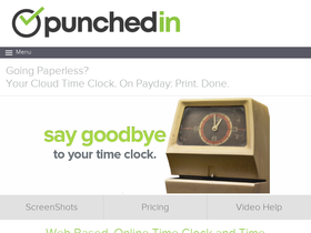 'punchedin.com' screenshot