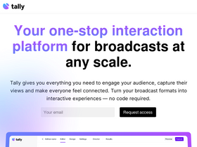'tally.tv' screenshot