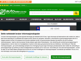 'autodeler.co.no' screenshot