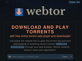 'webtor.io' screenshot