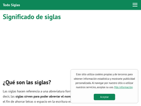 'todosiglas.com' screenshot