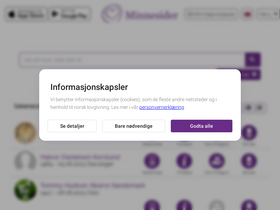 'vareminnesider.no' screenshot