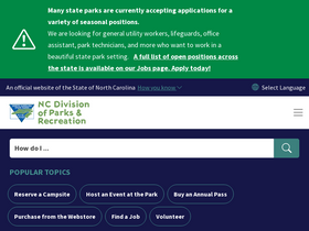 'ncparks.gov' screenshot