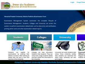 'hpuniv.co.in' screenshot