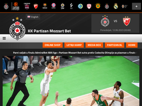 'kkpartizan.rs' screenshot