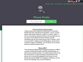 'my-phone-finder.com' screenshot