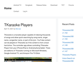 'tkaraoke.com' screenshot