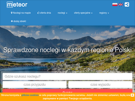 'meteor-turystyka.pl' screenshot