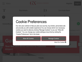 'gatwickexpress.com' screenshot