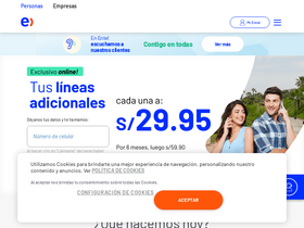 'entel.pe' screenshot