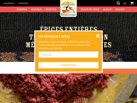 'epicesdecru.com' screenshot