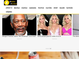 'mindenpercben.hu' screenshot