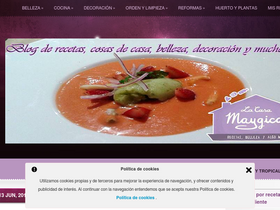 'lacasamaygica.com' screenshot