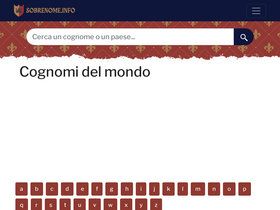 'cognome.eu' screenshot