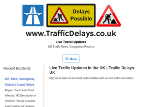 'trafficdelays.co.uk' screenshot