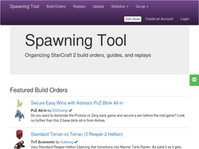 'spawningtool.com' screenshot