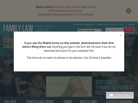 'familylawselfhelpcenter.org' screenshot