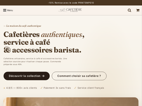 Cafetiere Tradition homepage screenshot